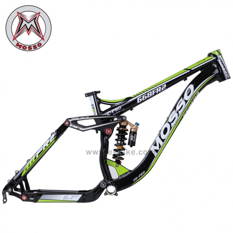 MOSSO山地车自行车车架668FR2铝合金车架软尾避震带碗组车架配件
