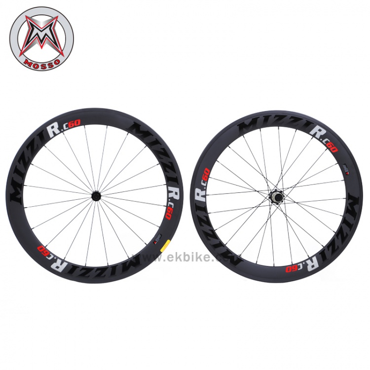 MIZZI公路自行车碳刀RC60轮组700C碳纤维自行车轮毂骑行配件单车轮组