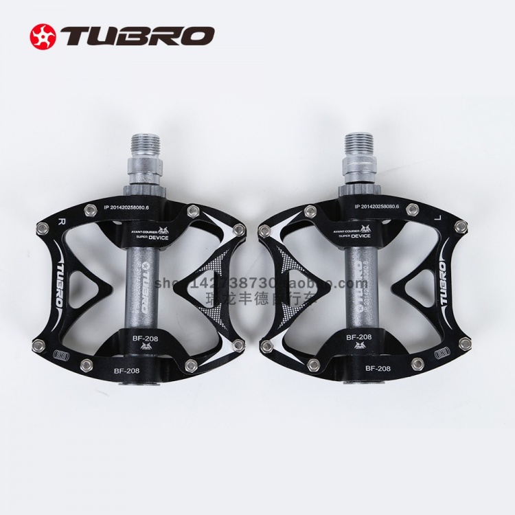 正品台湾TUBRO脚踏BF208铝合金CNC山地轴承减震吸震脚踏超维格MG