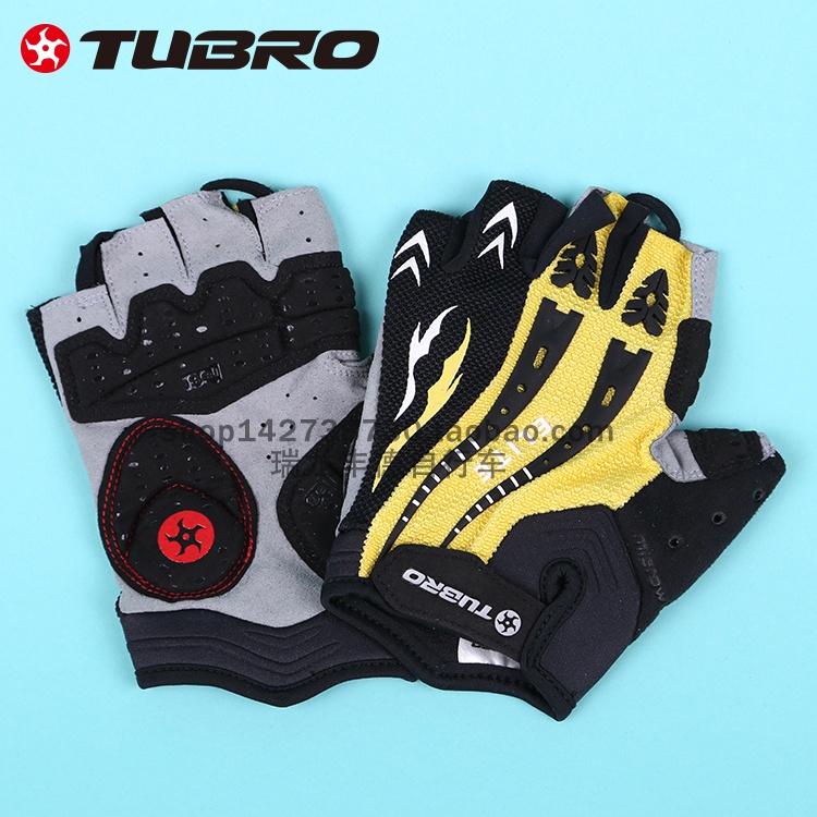 台湾TUBRO半指手套Elite硅胶防滑运动手套骑行 健身耐磨半指手套