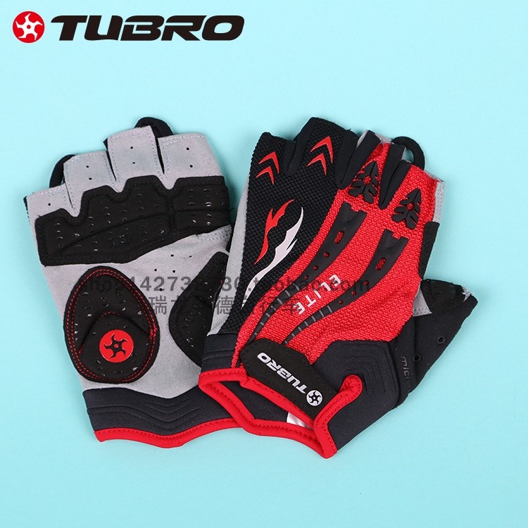 台湾TUBRO半指手套Elite硅胶防滑运动手套骑行 健身耐磨半指手套