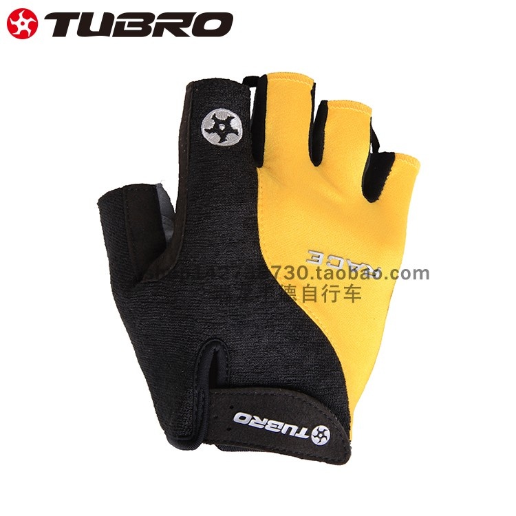 台湾TUBRO骑行防滑手套RACE透气硅胶手套运动健身半指训练手套