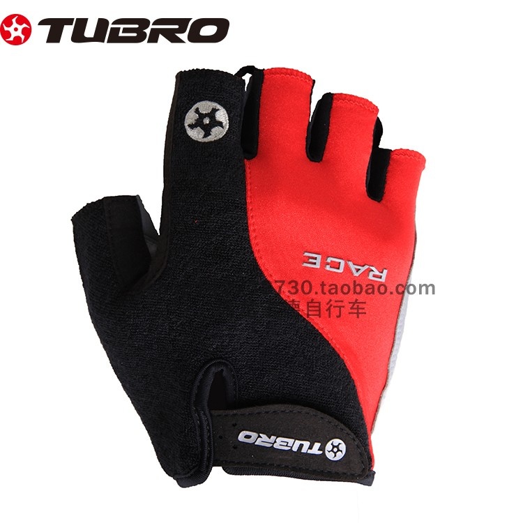 台湾TUBRO骑行防滑手套RACE透气硅胶手套运动健身半指训练手套