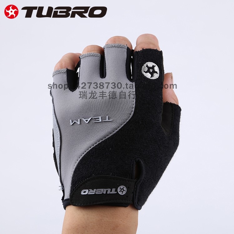 台湾TUBRO骑行防滑手套RACE透气硅胶手套运动健身半指训练手套