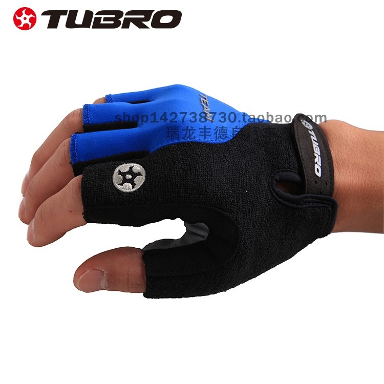 台湾TUBRO骑行防滑手套RACE透气硅胶手套运动健身半指训练手套