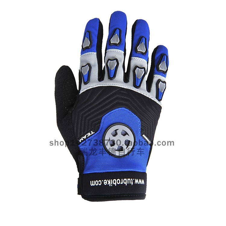 台湾TUBRO硅胶手套TEAM长指防滑吸汗硅胶运动手套骑行全指手套