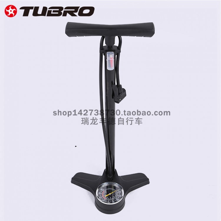 TUBRO途客253落地打气筒 支持美嘴法嘴转换适合山地车公路车充气