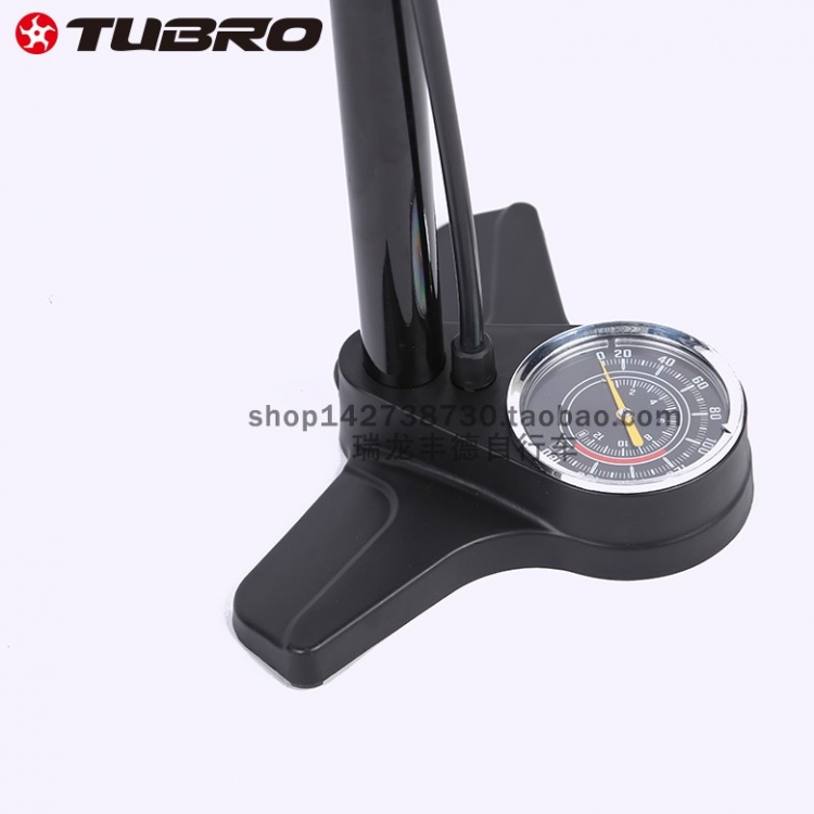 TUBRO途客253落地打气筒 支持美嘴法嘴转换适合山地车公路车充气