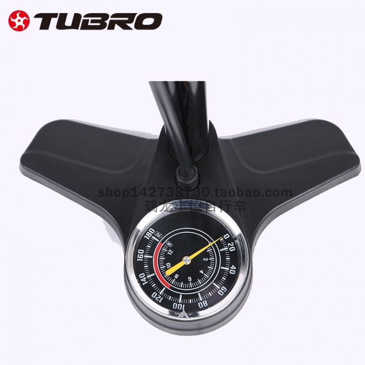 TUBRO途客253落地打气筒 支持美嘴法嘴转换适合山地车公路车充气