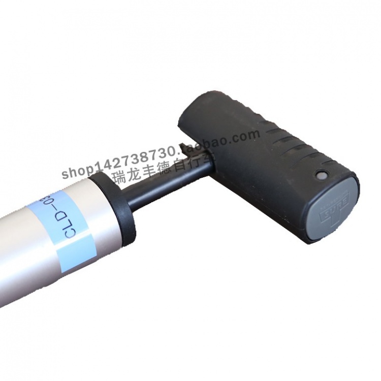 台湾BETO铝合金打气筒便携式气压表单冲程气筒 双孔美法咀两用CLD-031AG