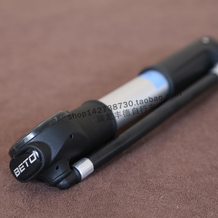 BETO自行车打气筒 双冲程软管式便携气筒 双头气咀山地公路车气筒CHMP-002AG