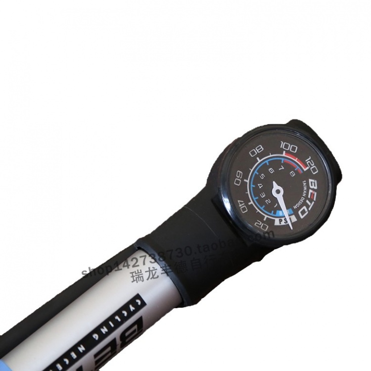 BETO自行车打气筒 双冲程软管式便携气筒 双头气咀山地公路车气筒CHMP-002AG