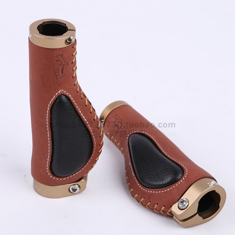 Propalm壁虎牛皮把套HY-1900LEO山地公路自行车纯皮把套对锁把套