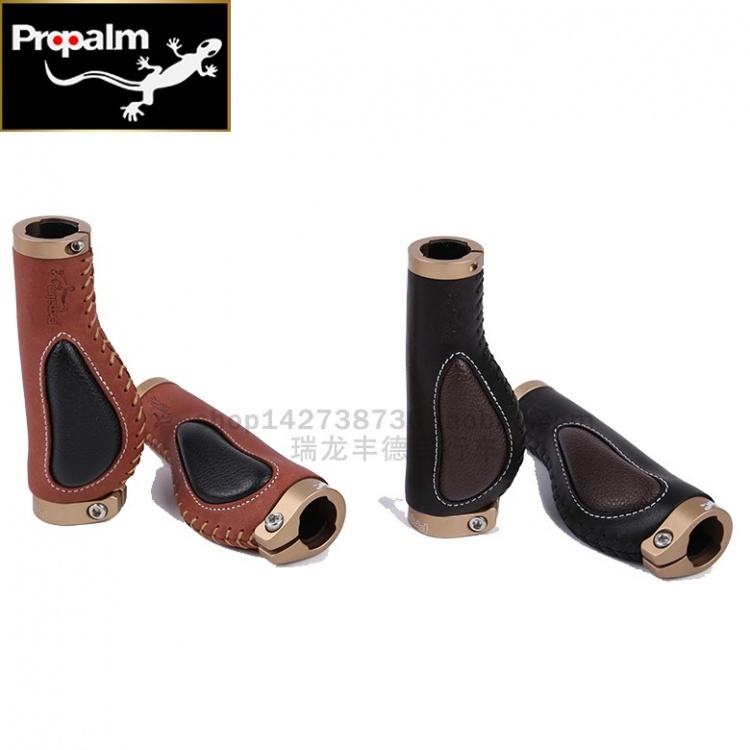 Propalm壁虎牛皮把套HY-1900LEO山地公路自行车纯皮把套对锁把套