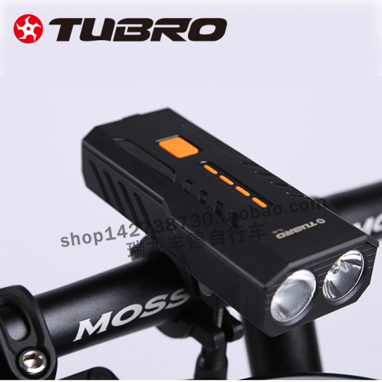 TUBRO途客自行车灯 车头灯 双头车灯 铝合金充电TL-25自行车灯