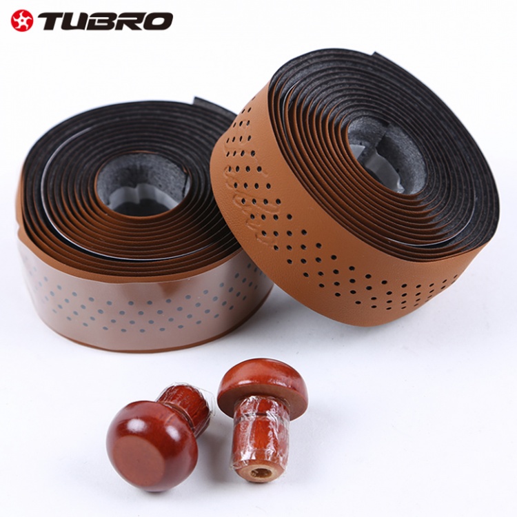 台湾TUBRO途客自行车把带仿牛皮PU棕色公路车死飞车把带 缠绕带装饰