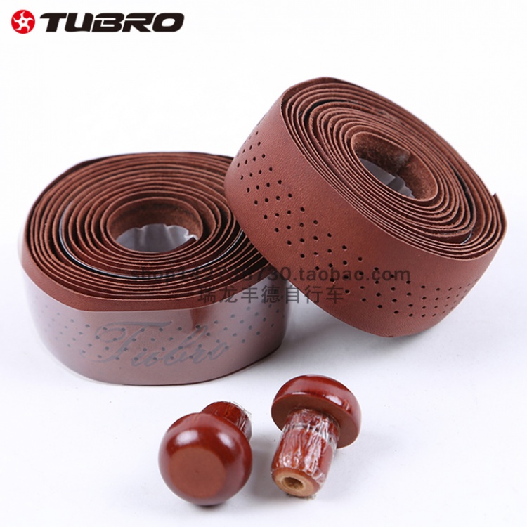 TUBRO途客自行车把带纯牛皮防滑吸汗跑车死飞弯把缠绕带 把带装饰