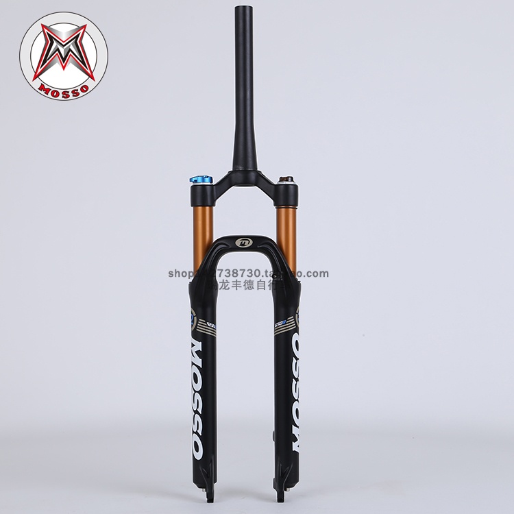 台湾MOSSO减震前叉 27.5 FS PRO锁死旋钮 A柱碟刹设计 油簧前叉