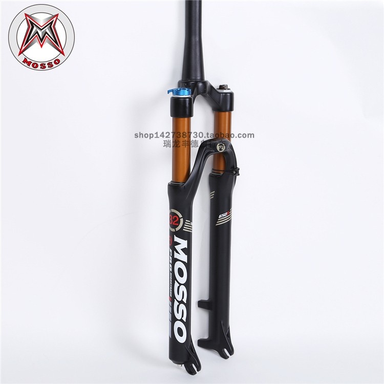 台湾MOSSO减震前叉 27.5 FS PRO锁死旋钮 A柱碟刹设计 油簧前叉
