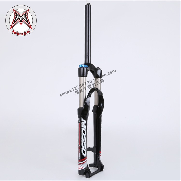 MOSSO山地减震前叉300LC肩锁旋钮 A柱碟刹设计26寸油簧自行车前叉