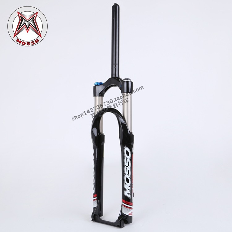 MOSSO山地减震前叉300LC肩锁旋钮 A柱碟刹设计26寸油簧自行车前叉