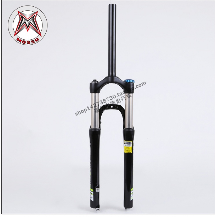 MOSSO减震前叉300SLC 锁死旋钮A柱碟刹设计 油簧27.5寸自行车前叉