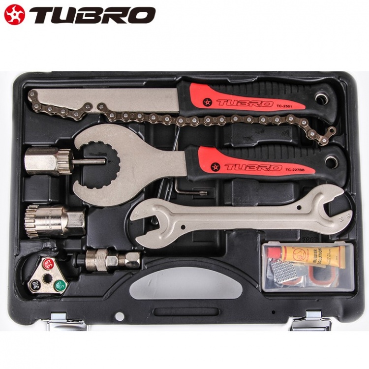 台湾TUBRO多功能工具箱山地车维修工具套装便携拆装工具套装TC2728