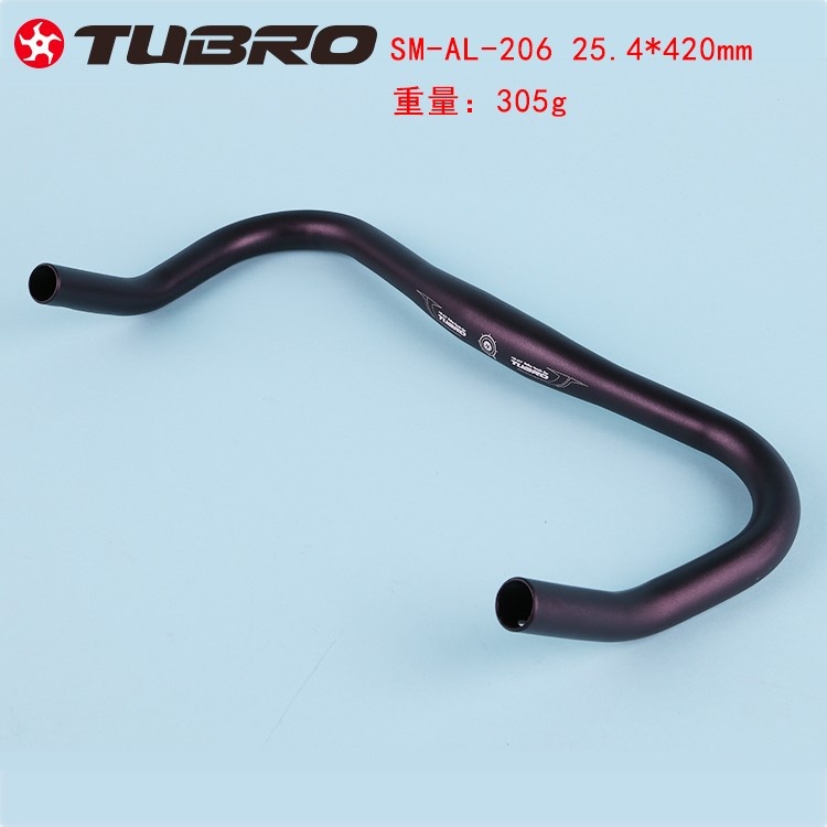 台湾TUBRO自行车羊角车把把横铝合金一体山地车公路车把横AL-206