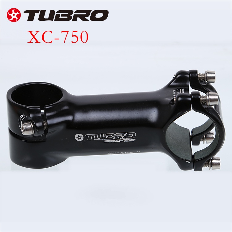 台湾TUBRO山地自行车把立XC-750铝合金31.8*90mm 亮黑公路车把立