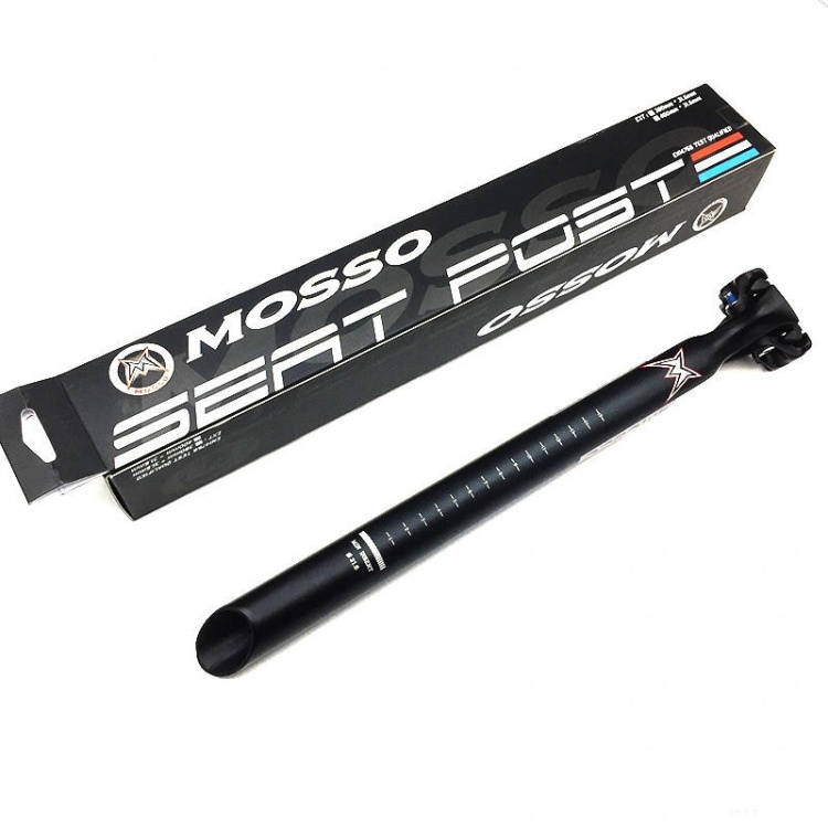 台湾MOSSO座管一体后飘式350mm/380mm山地自行车铝合金座管