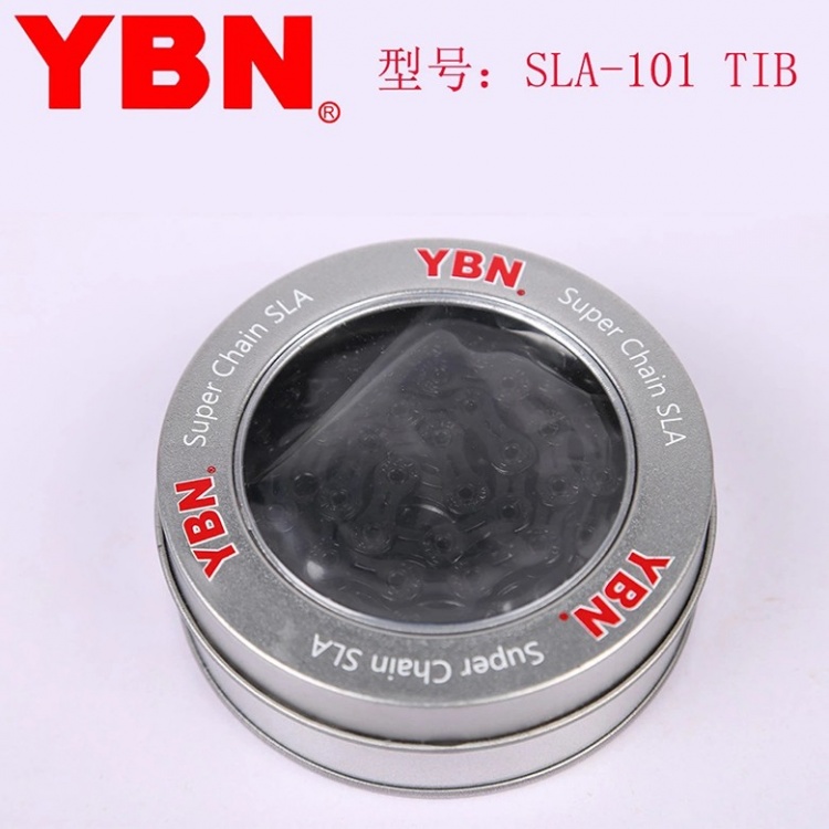 雅邦YBN SLA-101-TIB钛黑 山地公路超轻空心轴镂空10速链条