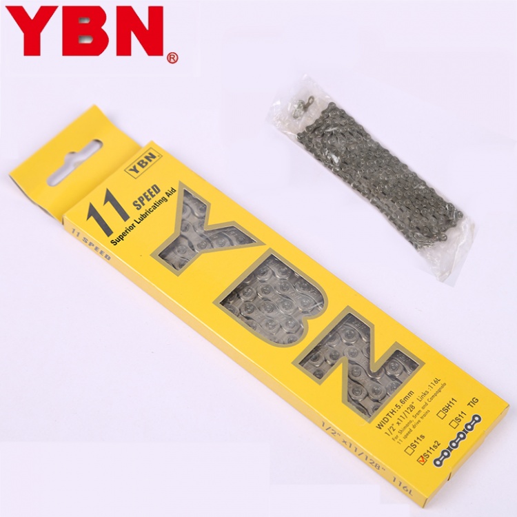 雅邦YBN自行车链条11速实心轴S11S2山地车公路自行车116节链条