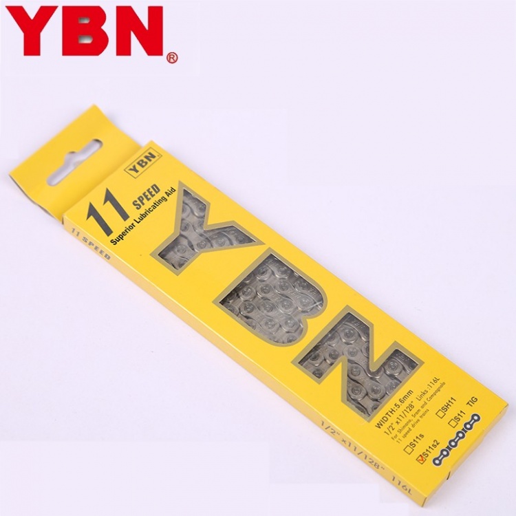 雅邦YBN自行车链条11速实心轴S11S2山地车公路自行车116节链条