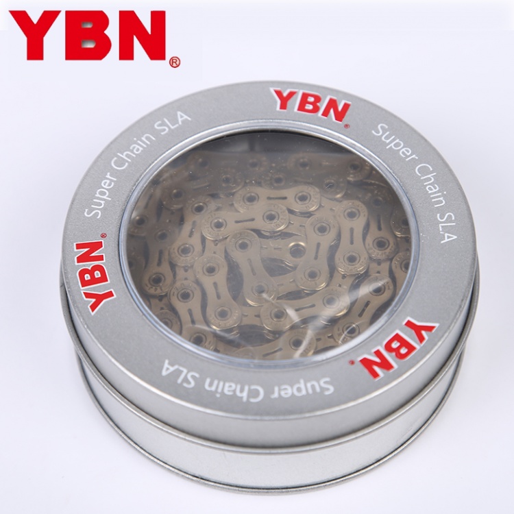雅邦YBN自行车11速链条钛金色进阶空心轴镂空内外片链条116节链条