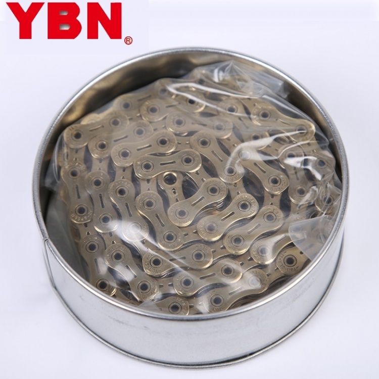 雅邦YBN自行车11速链条钛金色进阶空心轴镂空内外片链条116节链条