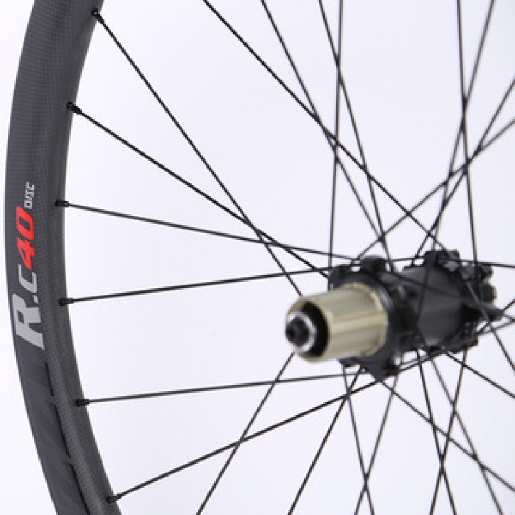 MIZZI碳纤维花鼓公路轮组RC40碟刹版轮组 山地自行车快拆花鼓轮组