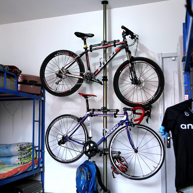 TUBRO展架 山地公路自行车展示架 顶天立地柱杆挂钩展式架停车架