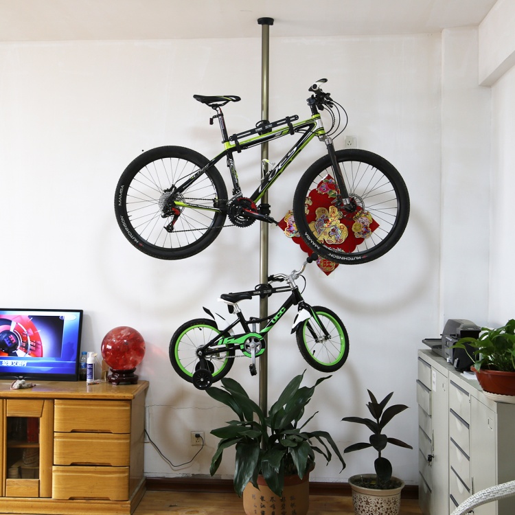 TUBRO展架 山地公路自行车展示架 顶天立地柱杆挂钩展式架停车架