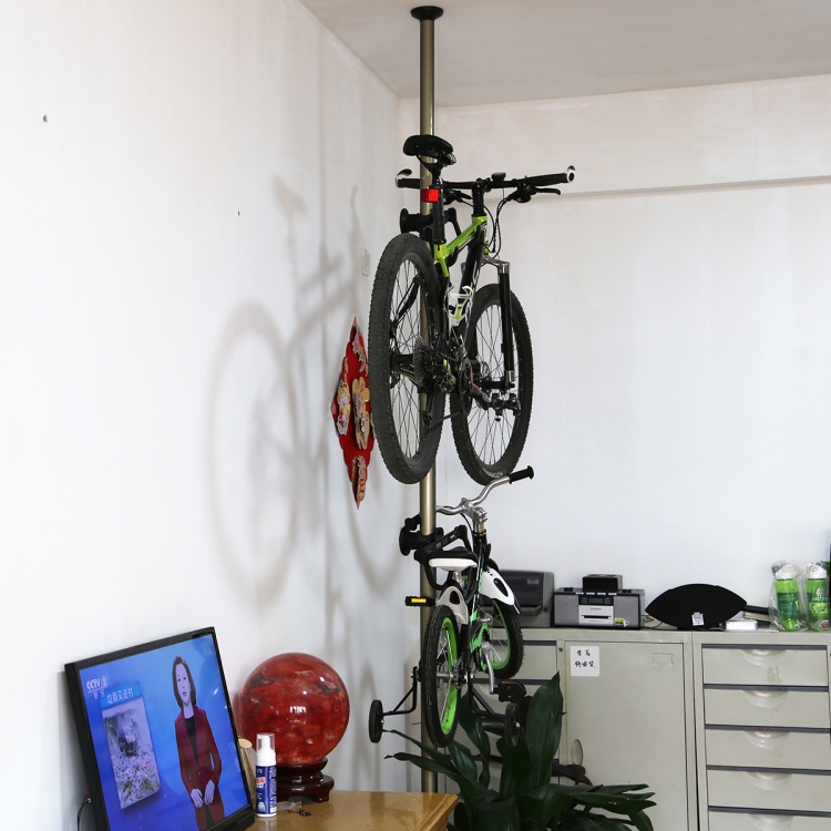 TUBRO展架 山地公路自行车展示架 顶天立地柱杆挂钩展式架停车架