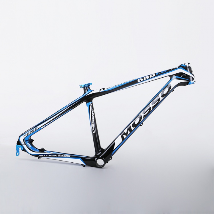 MOSSO山地车架碳纤维压入式中轴 带碗组  座束自行车架680CB车架