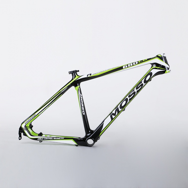 MOSSO山地车架碳纤维压入式中轴 带碗组  座束自行车架680CB车架