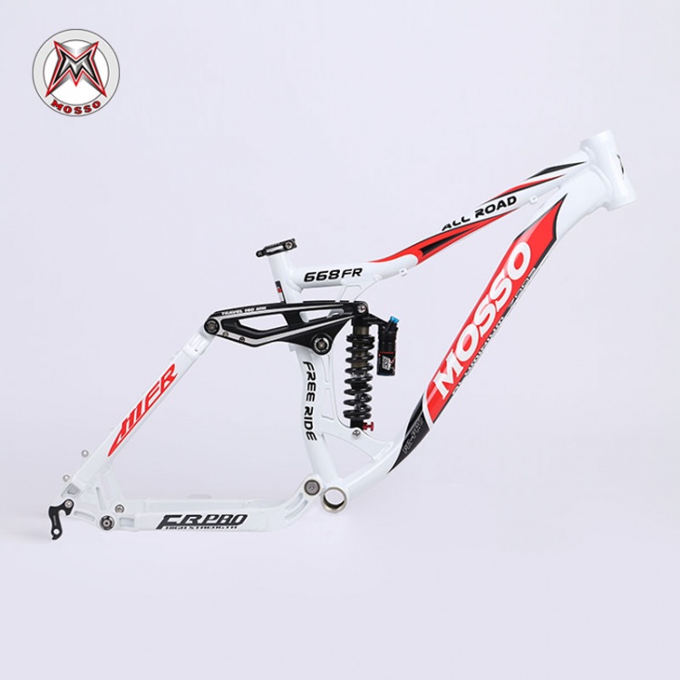 台湾峰大MOSSO自行车车架668FR软尾铝合金车架减震车架