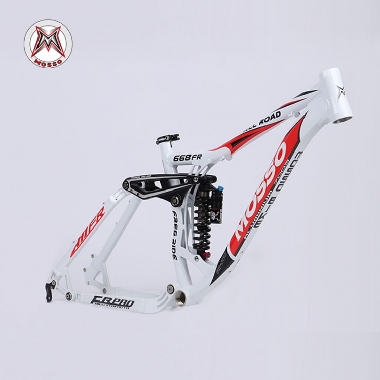 台湾峰大MOSSO自行车车架668FR软尾铝合金车架减震车架