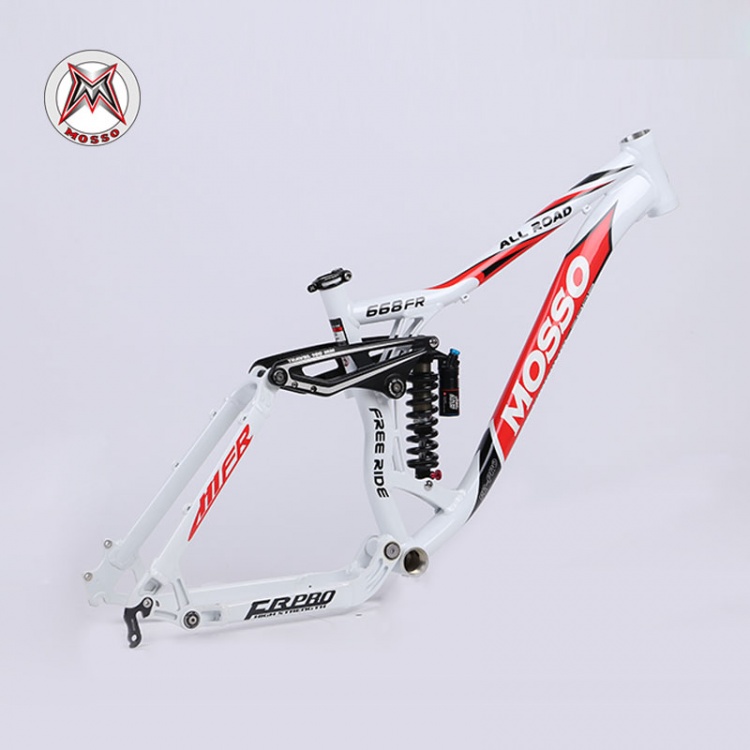台湾峰大MOSSO自行车车架668FR软尾铝合金车架减震车架