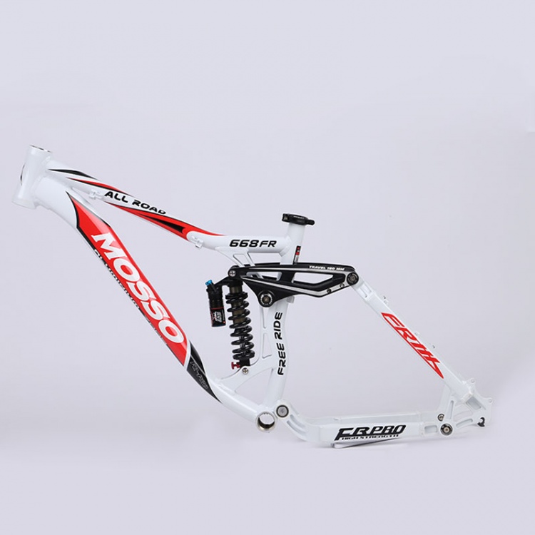 台湾峰大MOSSO自行车车架668FR软尾铝合金车架减震车架